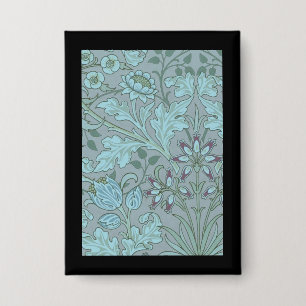Pastellblaue Dekorative Blumen Button
