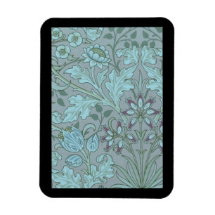 Pastellblaue Dekorative Blumen Magnet