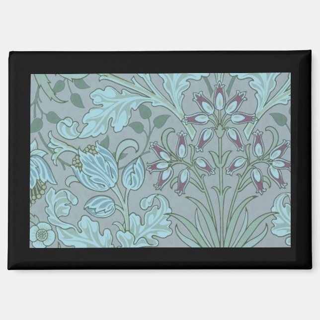 Pastellblaue Dekorative Blumen  Magnet (Vorderseite)