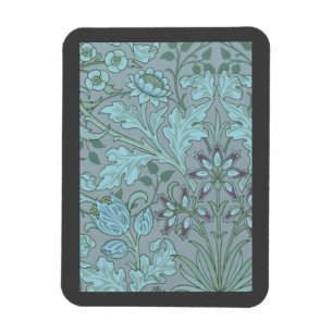 Pastellblaue Dekorative Blumen Magnet