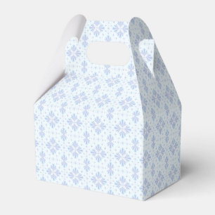 Pastellblaue geometrische Blumenwiederholung  Geschenkschachtel