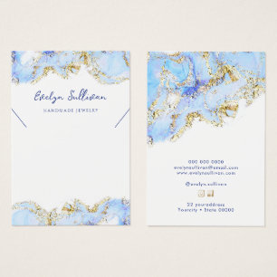 Pastellblaue Marmorverkleidungskarte