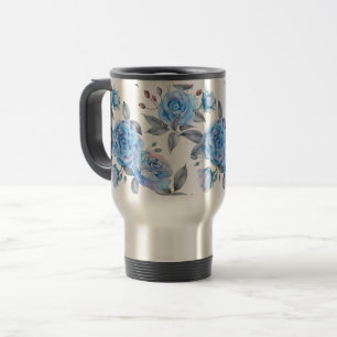 Pastellblaue Rose Reisebecher