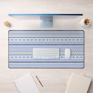 Pastellblaue Stammesdesign Schreibtischunterlage