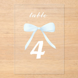 pastellblaue Tischnummern