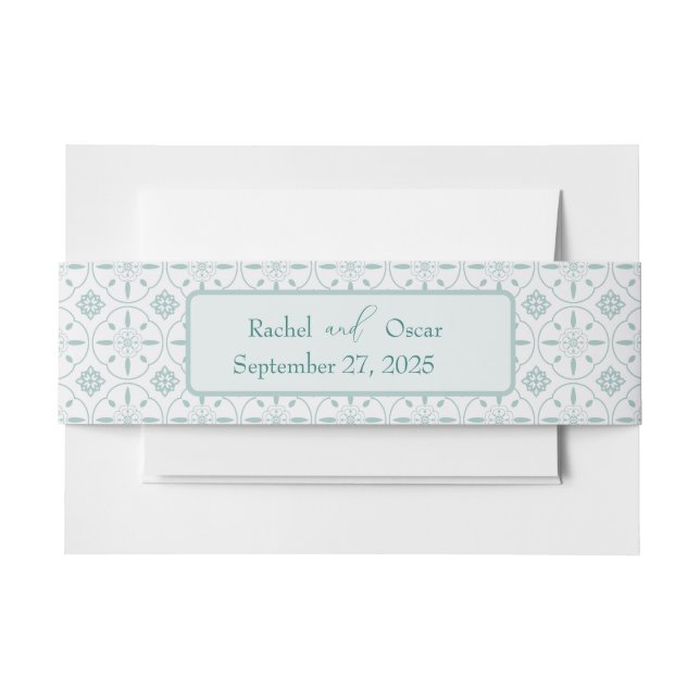 Pastellblaue Trauung Einladungsbanderole (Vorderseite Beispiel)