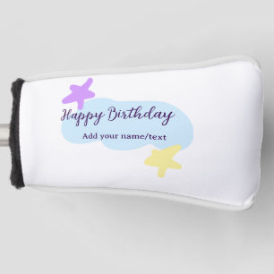 Pastellblaue Wolken Sterne lila Alles Gute zum Geb Golf Headcover