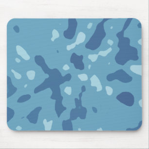 Pastellblaues abstraktes Tarnmuster  Mousepad