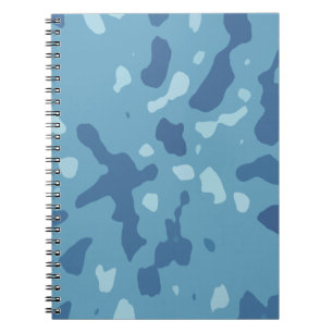 Pastellblaues abstraktes Tarnmuster  Notizblock