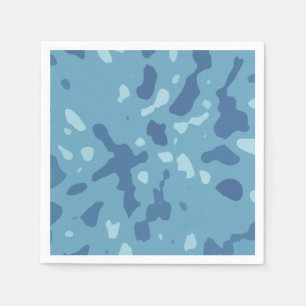 Pastellblaues abstraktes Tarnmuster Serviette