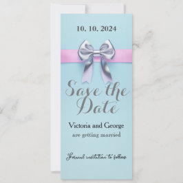 Pastellblaues Design mit Bogen Einladung