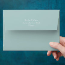 Pastellblaues Muster Hochzeitsumschlag
