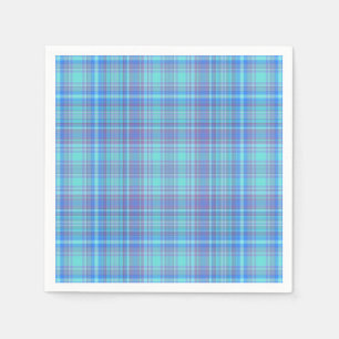 Pastellblaukariert Serviette