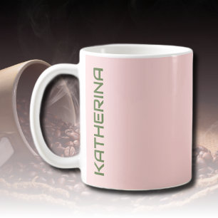 Pastellblush Solid Color Personalisiert Kaffeetasse