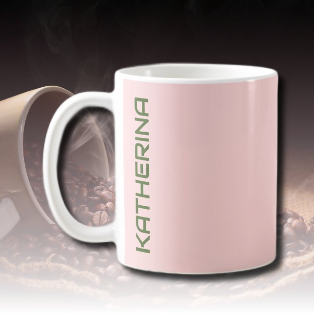 Pastellblush Solid Color Personalisiert Kaffeetasse (Von Creator hochgeladen)