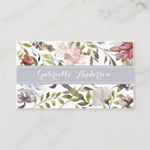 Pastellbotanisches mit Blumenc$nennen Visitenkarte