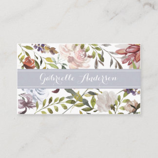 Pastellbotanisches mit Blumenc$nennen Visitenkarte