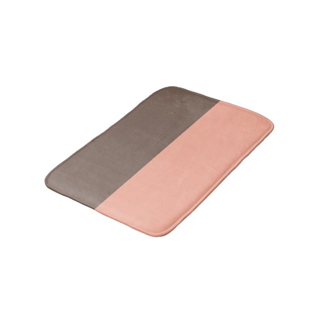 Pastellbraun und blassrot badematte (Schrägansicht)