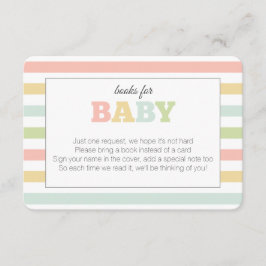 Pastellbücher für Babygehäuse, neutrale Farben Begleitkarte