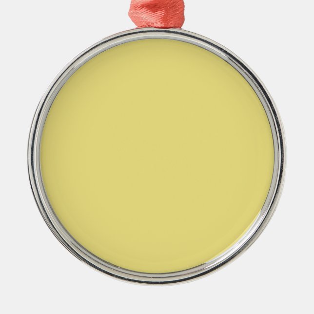 Pastellbutter, gelber Hintergrund bereit zur Anpas Silbernes Ornament (Vorne)