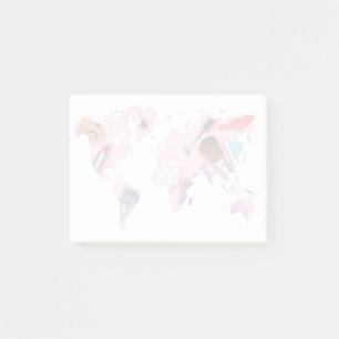 PastellComestics Weltkarte Post-it Klebezettel