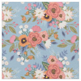Pastelle Boho Floral Bouquets Muster Stoff