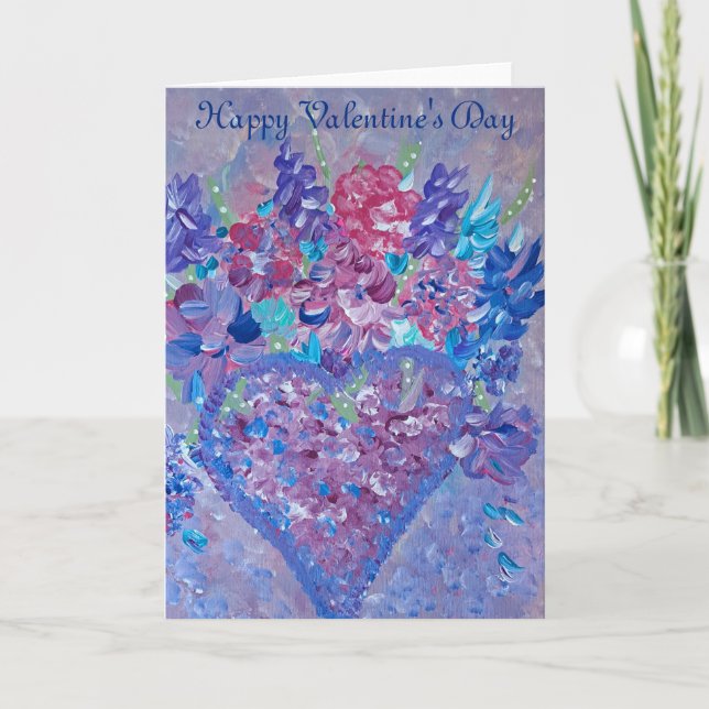 Pastelle der Liebe Feiertagskarte (Vorderseite)