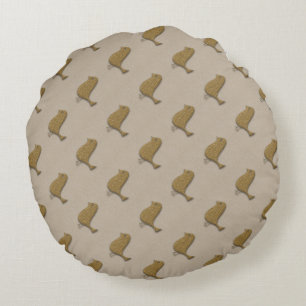 Pastelle Golden Leaf Bird Muster Lover Pillow Rundes Kissen