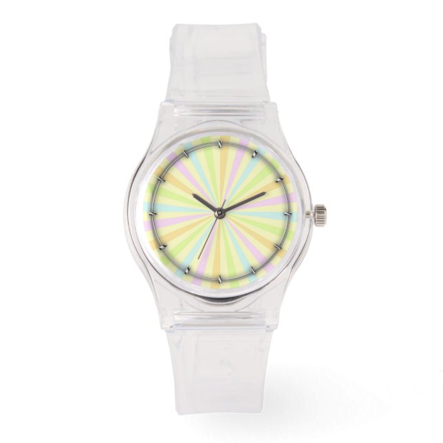Pastelle Spinnrad Sun Burst Armbanduhr (Vorderseite)