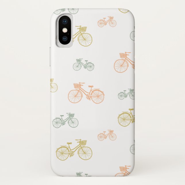 Pastellfahrradgekritzel-Telefonkasten Case-Mate iPhone Hülle (Rückseite)