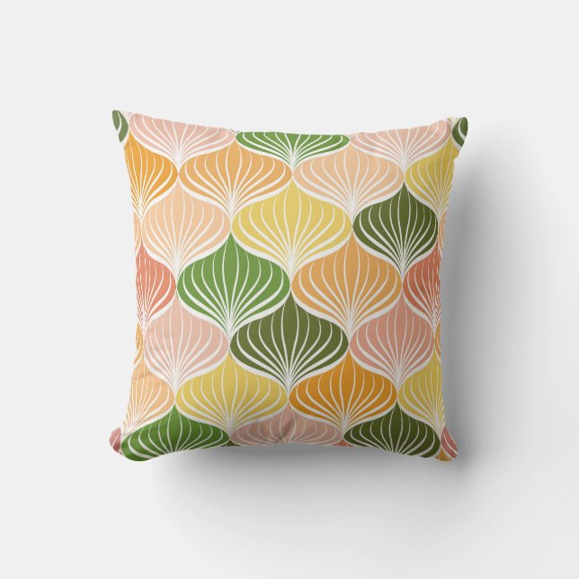 Pastellfarben abstrakte Blume Muster Kissen (Vorderseite)