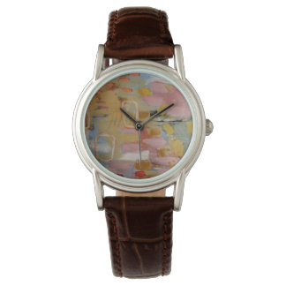 Pastellfarben - abstrakte Entwurfsüberwachung Armbanduhr