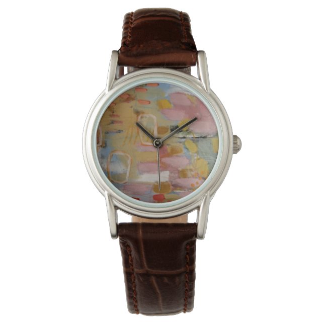 Pastellfarben - abstrakte Entwurfsüberwachung Armbanduhr (Vorderseite)