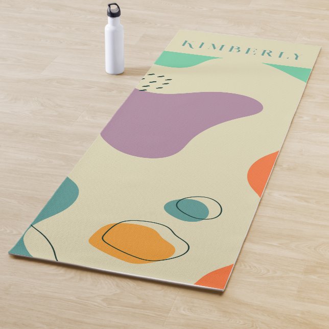 Pastellfarben abstrakte Formen moderner Hintergrun Yogamatte (Beispiel)