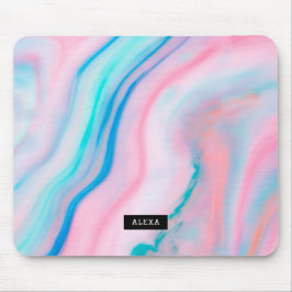 Pastellfarben abstrakte Marmorstruktur Mousepad
