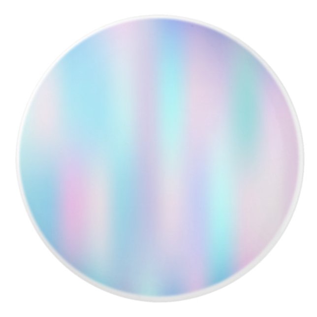 Pastellfarben Abstrakter irisierender Hintergrund Keramikknauf (Vorderseite)