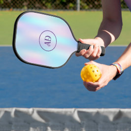 Pastellfarben Abstrakter irisierender Hintergrund Pickleball Schläger