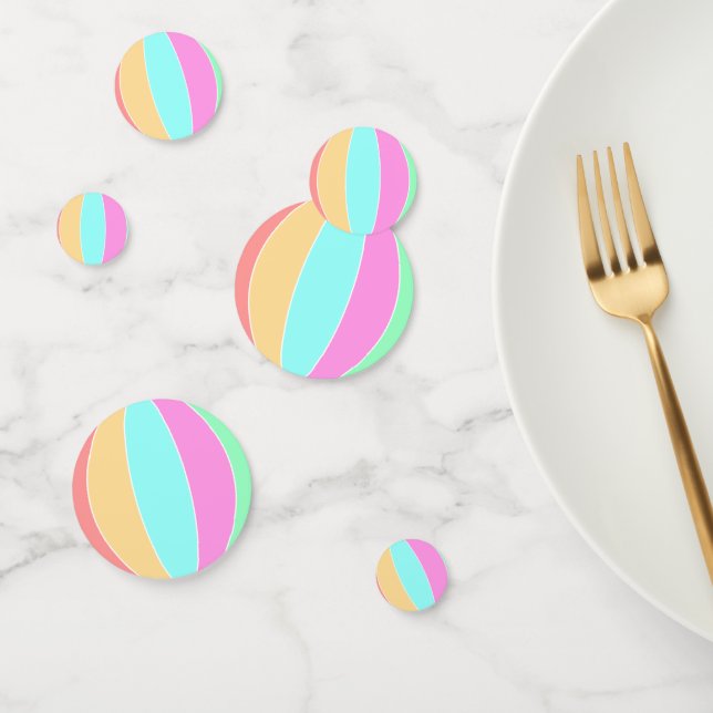 Pastellfarben Beach Ball Konfetti (Gruppe)