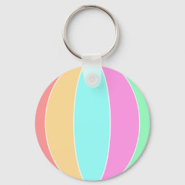 Pastellfarben Beach Ball Schlüsselanhänger