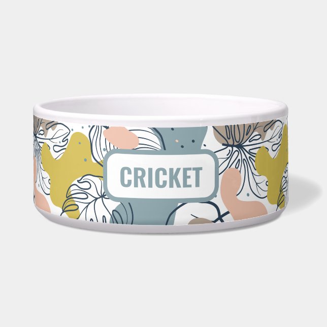 Pastellfarben Bio Formen Muster monogramm Napf (Vorderseite)