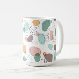 Pastellfarben Bio Formen Nahtloses Muster Kaffeetasse