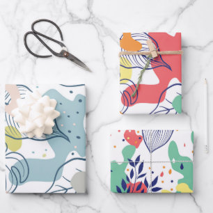 Pastellfarben Blätter und Bio Formen