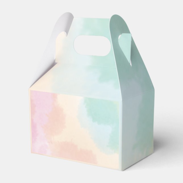 Pastellfarben Blau und Rosa Geschenkschachtel (Vorderseite)