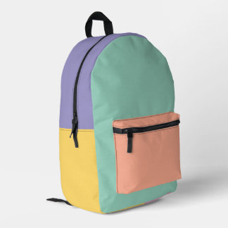 Pastellfarben-Block-Backpack Bedruckter Rucksack