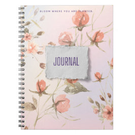 Pastellfarben Blühen, wo Sie gepflanzt werden Notizblock