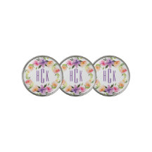 Pastellfarben Blumenschreath Monogramm