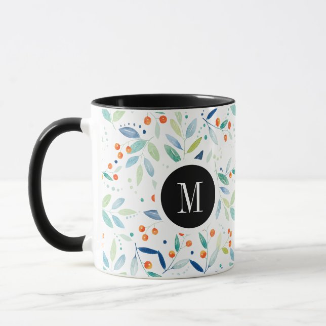 Pastellfarben Delikates Blumenmuster Tasse (Links)