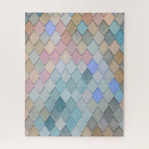 Pastellfarben Diamond Muster Mermaid Blaues grünes
