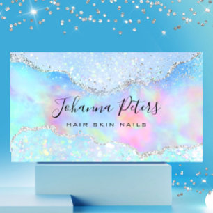 Pastellfarben falscher Glitter Visitenkarte