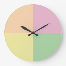Pastellfarben geometrische Wanduhr